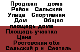 Продажа 1/2 дома › Район ­ Сальский › Улица ­ Спортивная › Дом ­ 63 › Общая площадь дома ­ 90 › Площадь участка ­ 20 › Цена ­ 1 250 000 - Ростовская обл., Сальский р-н, Сеятель Северный п. Недвижимость » Дома, коттеджи, дачи продажа   